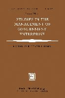 Studies in the Management of Government Enterprise