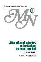 Allocation of Industry in the Andean Common Market