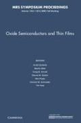 Oxide Semiconductors and Thin Films: Volume 1494