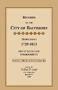 Records of the City of Baltimore (Supplement) [Maryland], 1729-1813