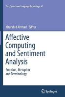 Affective Computing and Sentiment Analysis