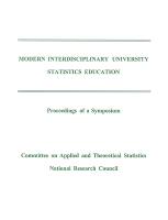 Modern Interdisciplinary University Statistics Education: Proceedings of a Symposium