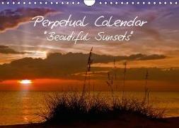 Perpetual Calendar - Beautiful Sunsets (Wall Calendar perpetual DIN A4 Landscape)