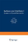 Surfaces and Interfaces I