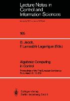 Algebraic Computing in Control