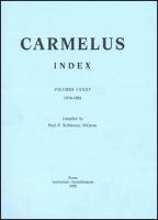 Carmelus: Index Vol.1-35 (1954-1988)