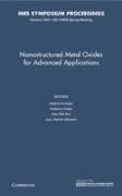 Nanostructured Metal Oxides for Advanced Applications: Volume 1552