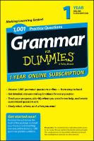1,001 Grammar Practice Questions for Dummies Access Code Card (1-Year Subscription)