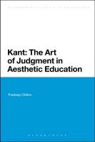 Kant: The Art of Judgment in Aesthetic Education