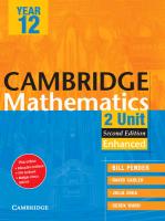 Cambridge 2 Unit Mathematics Year 12 Enhanced Version