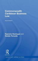 Commonwealth Caribbean Business Law