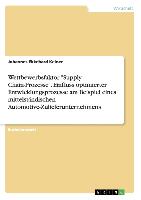 Wettbewerbsfaktor "Supply Chain-Prozesse". Einfluss optimierter Entwicklungsprozesse am Beispiel eines mittelständischen Automotive-Zulieferunternehmens