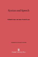 Syntax and Speech