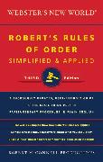 Webster's New World Robert's Rules of Order Simplified and Applied, Third Ed