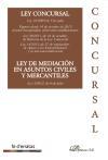 Ley concursal, Ley 22-2003 de 9 de julio , Ley de mediación en asuntos civiles y mercantiles, Ley 5-2012, de 6 de julio