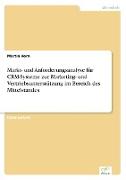 Markt- und Anforderungsanalyse für CRM-Systeme zur Marketing- und Vertriebsunterstützung im Bereich des Mittelstandes