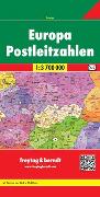 Europa Postleitzahlen, Postleitzahlenkarte 1:3,7 Mio