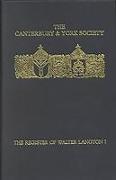 The Register of Walter Langton, Bishop of Coventry and Lichfield, 1296-1321: I