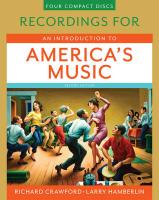 Recordings for an Introduction to America's Music, Second Edition