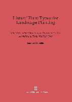 Lists of Plant Types for Landscape Planting