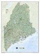 National Geographic Maine Wall Map - Laminated (30.25 X 40.5 In)