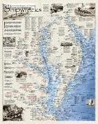 National Geographic Shipwrecks of Delmarva Wall Map - Laminated (28 X 35 In)