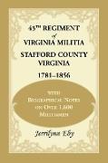 45th Regiment of Virginia Militia Stafford County, Virginia 1781-1856