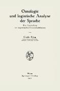 Ontologie und logistische Analyse der Sprache