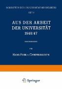 Aus der Arbeit der Universität 1946/47