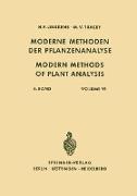 Modern Methods of Plant Analysis / Moderne Methoden der Pflanzenanalyse