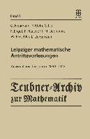Leipziger mathematische Antrittsvorlesungen