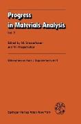 Progress in Materials Analysis