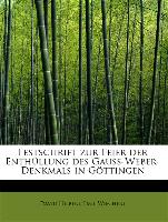 Festschrift zur Feier der Enthüllung des Gauss-Weber-Denkmals in Göttingen