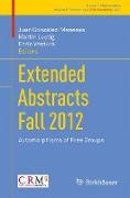 Extended Abstracts Fall 2012