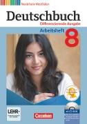 Deutschbuch, Sprach- und Lesebuch, Differenzierende Ausgabe Nordrhein-Westfalen 2011, 8. Schuljahr, Arbeitsheft mit Lösungen und Übungs-CD-ROM
