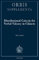 Distributional Criteria for Verbal Valency in Chinese