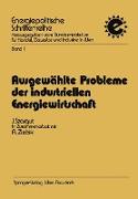 Ausgewählte Probleme der industriellen Energiewirtschaft