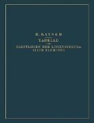 Tabelle der Hauptlinien der Linienspektra Aller Elemente nach Wellenlänge Geordnet