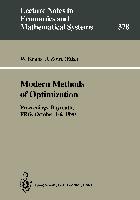 Modern Methods of Optimization