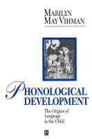 Phonological Development