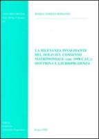 La Rilevanza Invalidante del Dolo Sul Consenso Matrimoniale (Can. 1098 C.I.C.) Dottrina E Giurisprudenza: Dottrina E Giurisprudenza