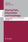 Sharing Data, Information and Knowledge