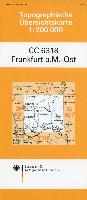 Topographische Übersichtskarte CC6318 Frankfurt am Main Ost 1 : 200 000