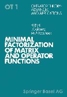 Minimal Factorization of Matrix and Operator Functions