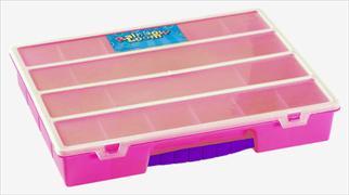 Rainbow Loom Organizer pink mit 17 Fächern