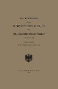 Instruktionen für die Alphabetischen Kataloge der Preuszischen Bibliotheken vom 10. Mai 1899