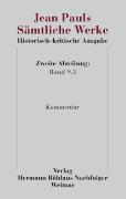 Jean Pauls Sämtliche Werke. Historisch-kritische Ausgabe