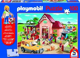 Playmobil: Tierarztpraxis. Puzzle 100 Teile. Mit Original Figur