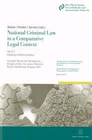 National Criminal Law in a Comparative Legal Context. Vol. 3.1