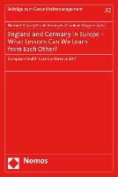 England and Germany in Europe - What Lessons Can We Learn from Each Other?